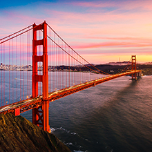 San Francisco Bay with Golden Gate bridge