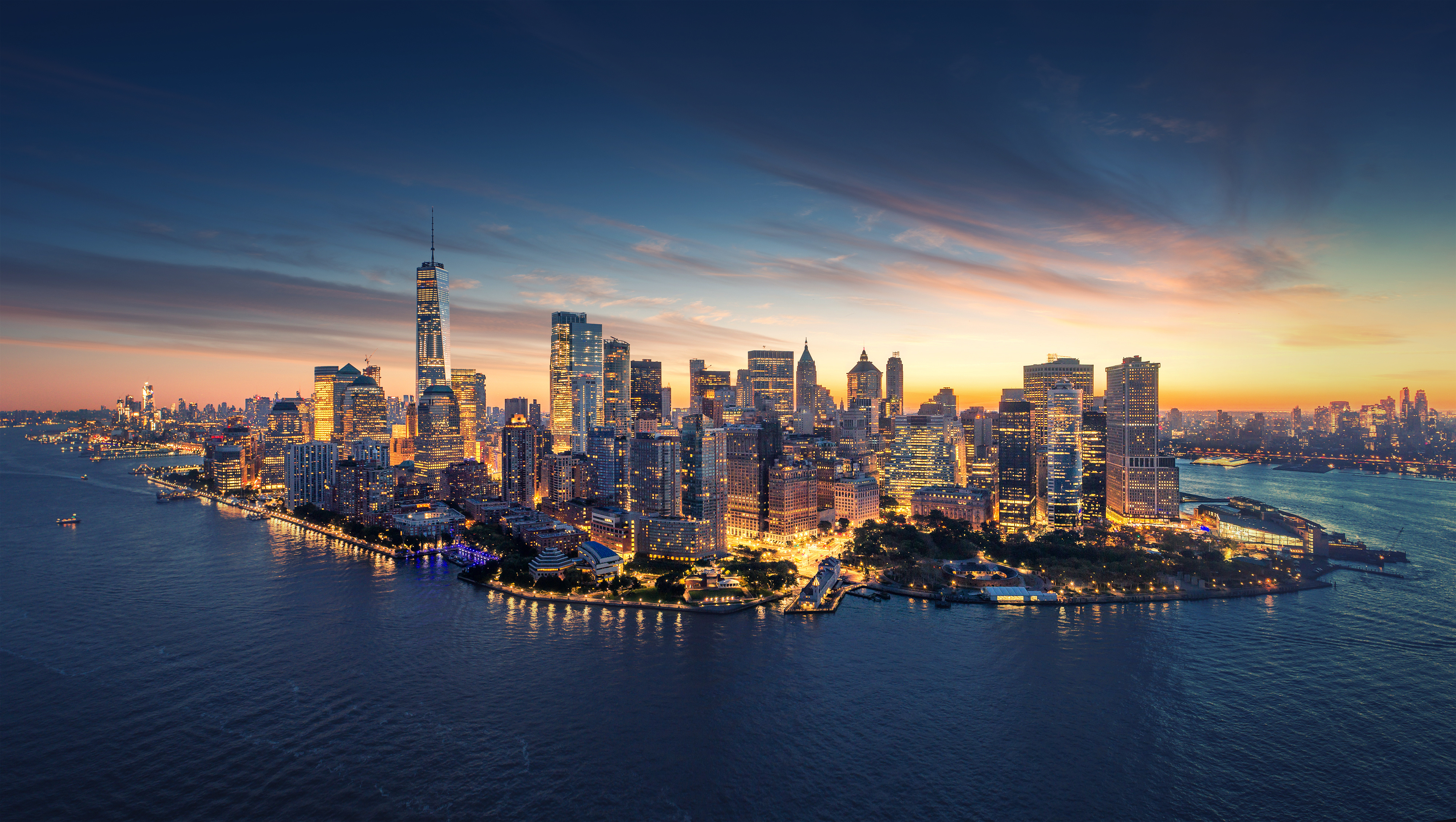 Manhattan Skyline at dusk