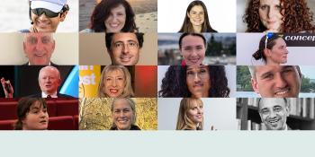 Collage of portraits of notable Cambridge alumni