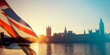 UK flag waving