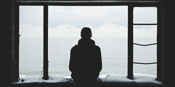 Man sitting alone