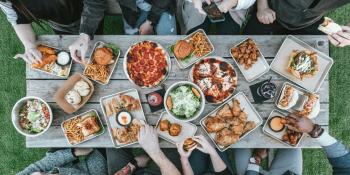 A table full of food