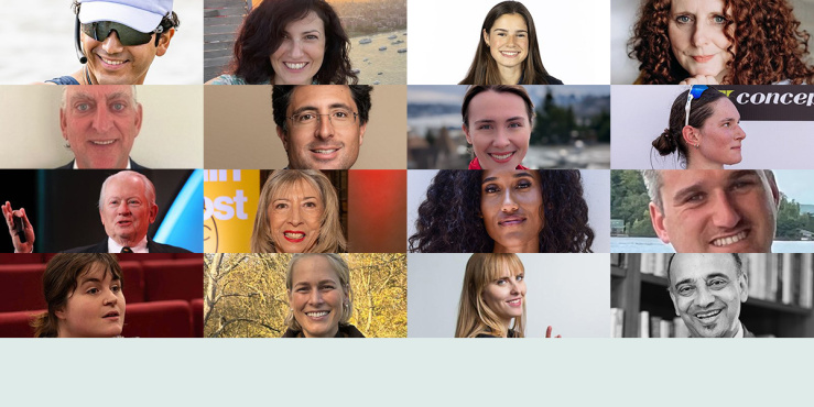 Collage of portraits of notable Cambridge alumni