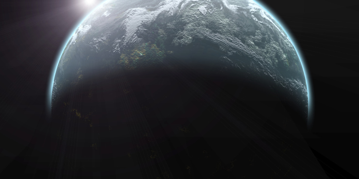 Earth sunrise from space