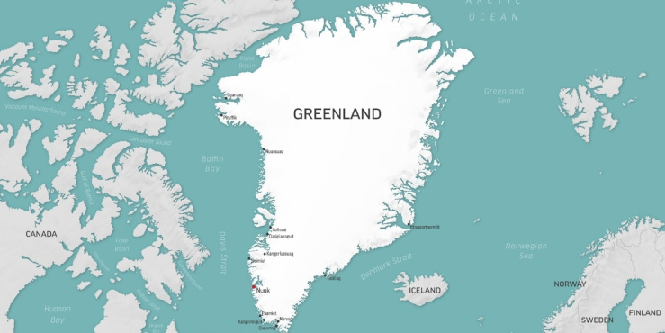 A map of Greenland
