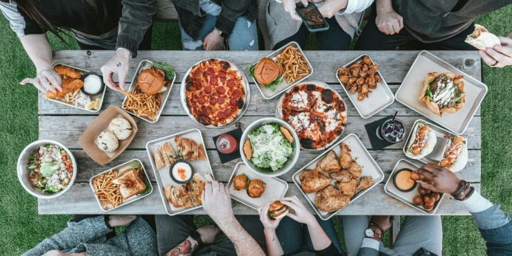 A table full of food