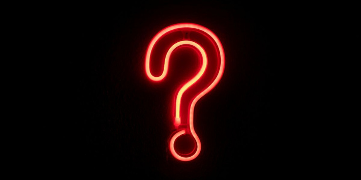Neon question mark