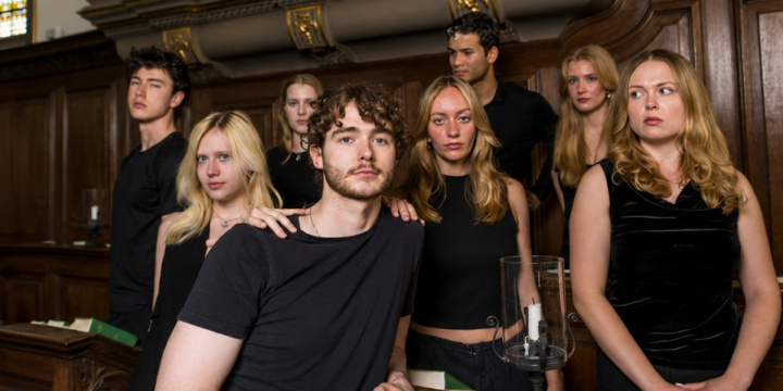 The cast of the CAST reimagining of King Lear posing for a photo