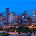 Denver city at night