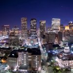 Houston skyline at night