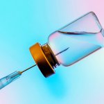 Syringe and vaccine bottle