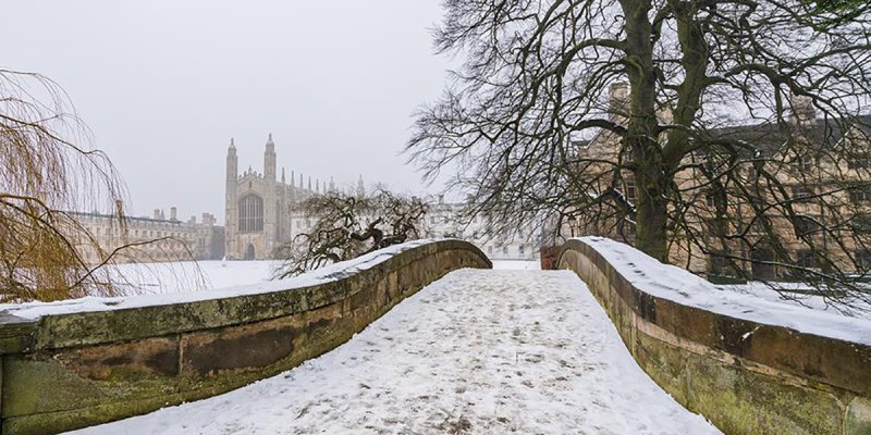 Cambridge in snow