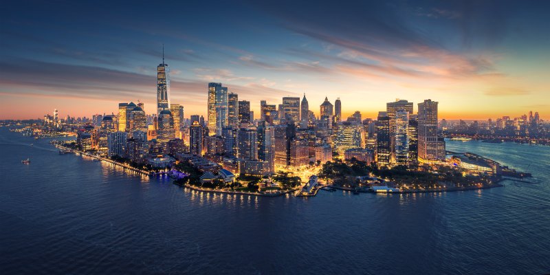 Manhattan Skyline at dusk