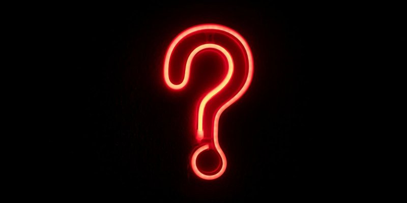 Neon question mark