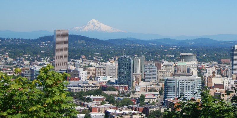 Portland and Mt Hood