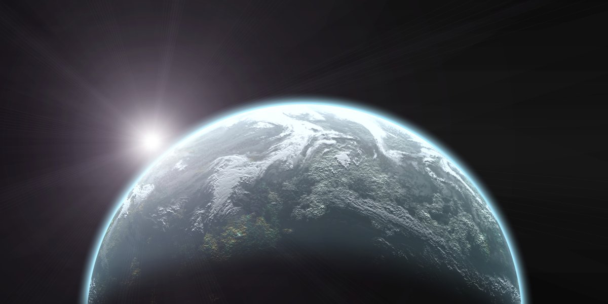 Earth sunrise from space