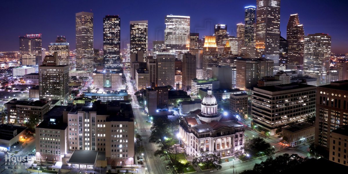 Houston skyline at night