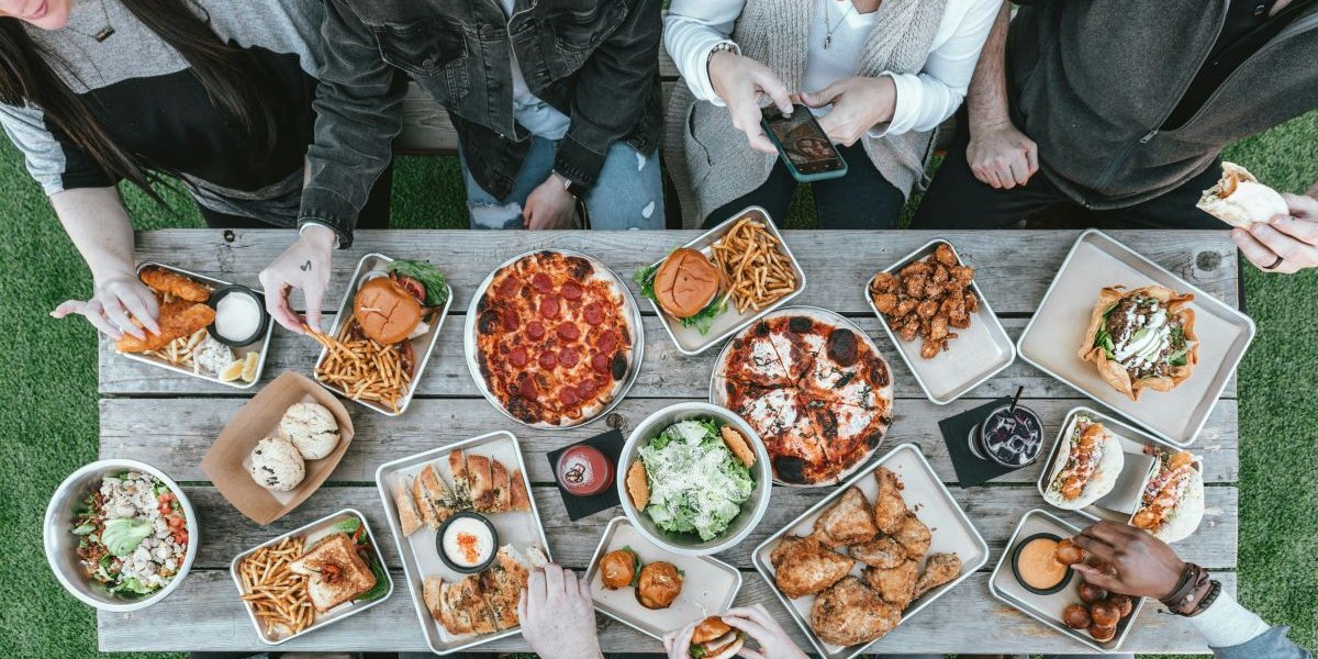 A table full of food